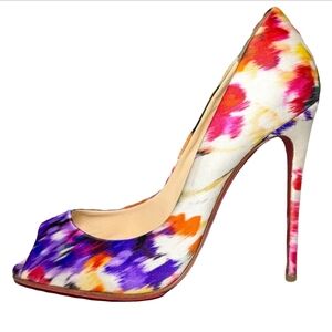 Christian Louboutin Satin Peep Toe Pump Size 36